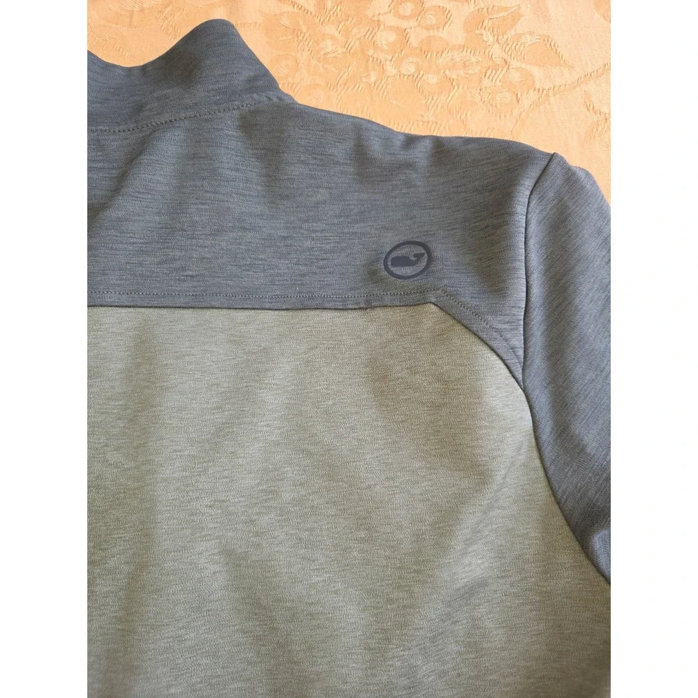 Vineyard Vines OTG On-The-Go Shep Shirt Mens Medium Grey Quarter Zip Pullover